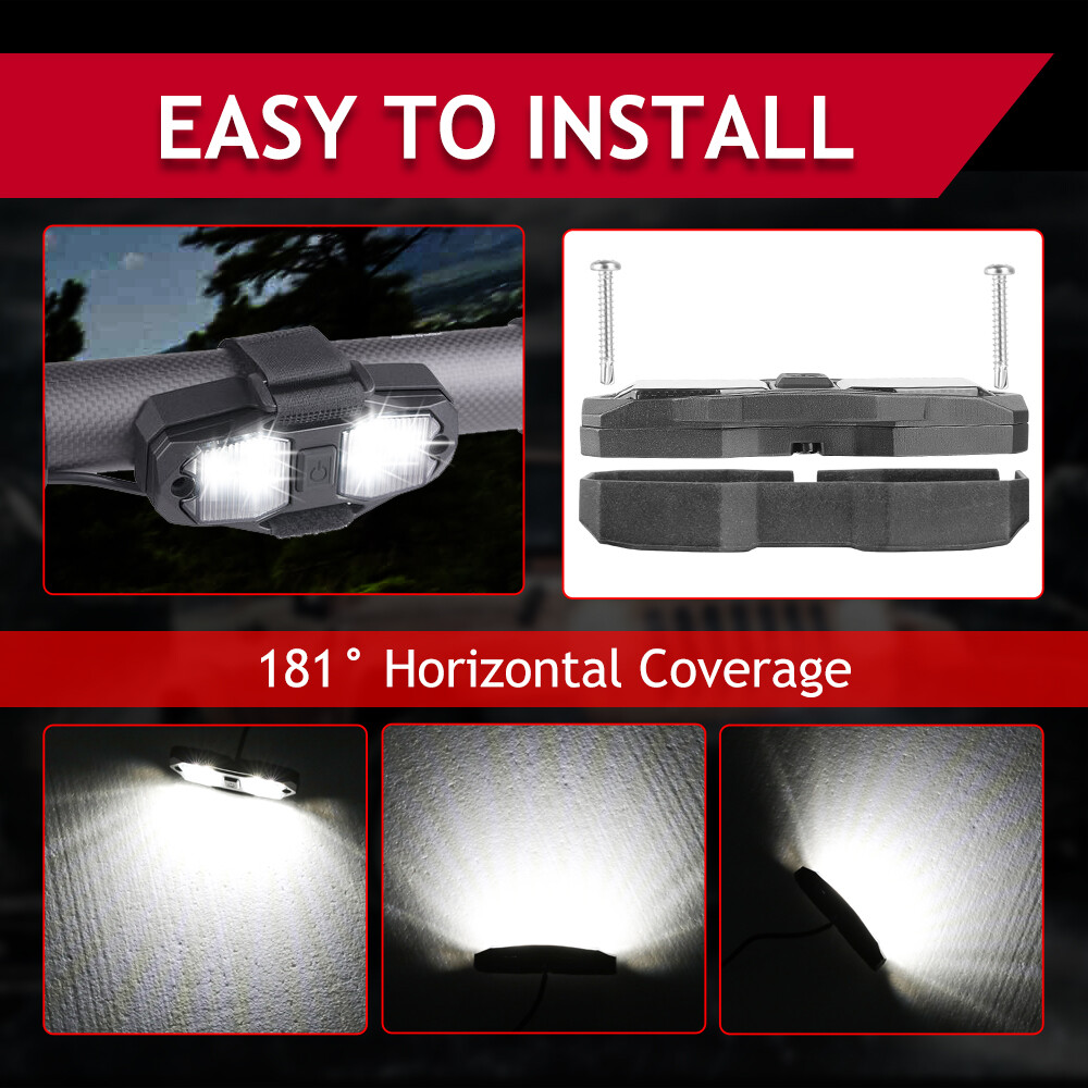 UTV LED Interior Dome Light Roll Bar Mount Cage Cab Pack Center w/ Switch White