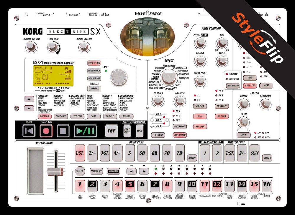Korg Electribe SX SD | White | Protective Decal | StyleFlip Skins