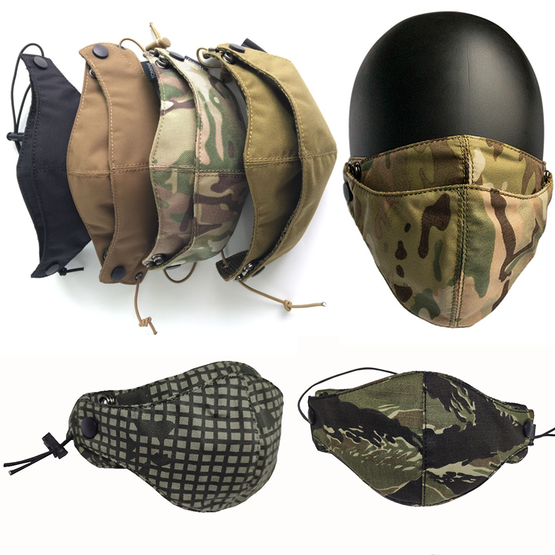 Tactical Riding Half Face Mask Double Layer Camouflage Face Shield