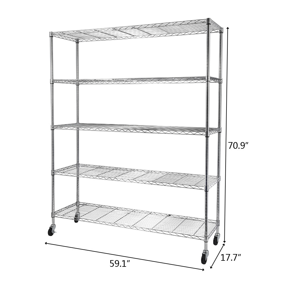 Portable 5-Tier Storage Shelf, Practical Storage Shelving, Storage Rack & Unit