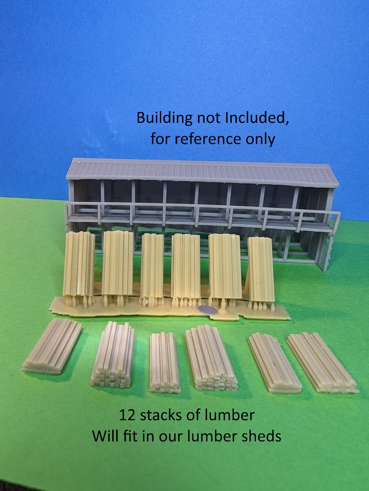 N-Scale 12 Stacks of Lumber N1036