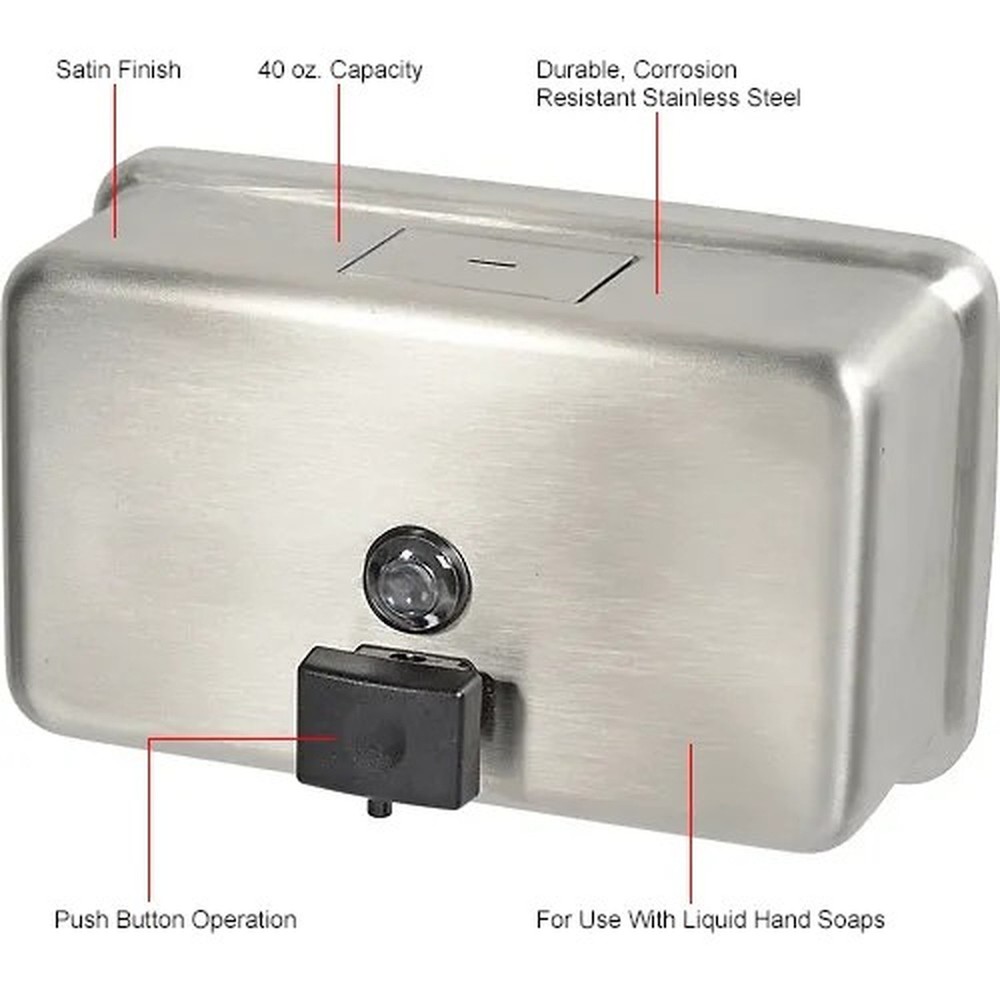 Bobrick? ClassicSeries? Surface Mounted Horizontal Soap Dispenser - B-2112
