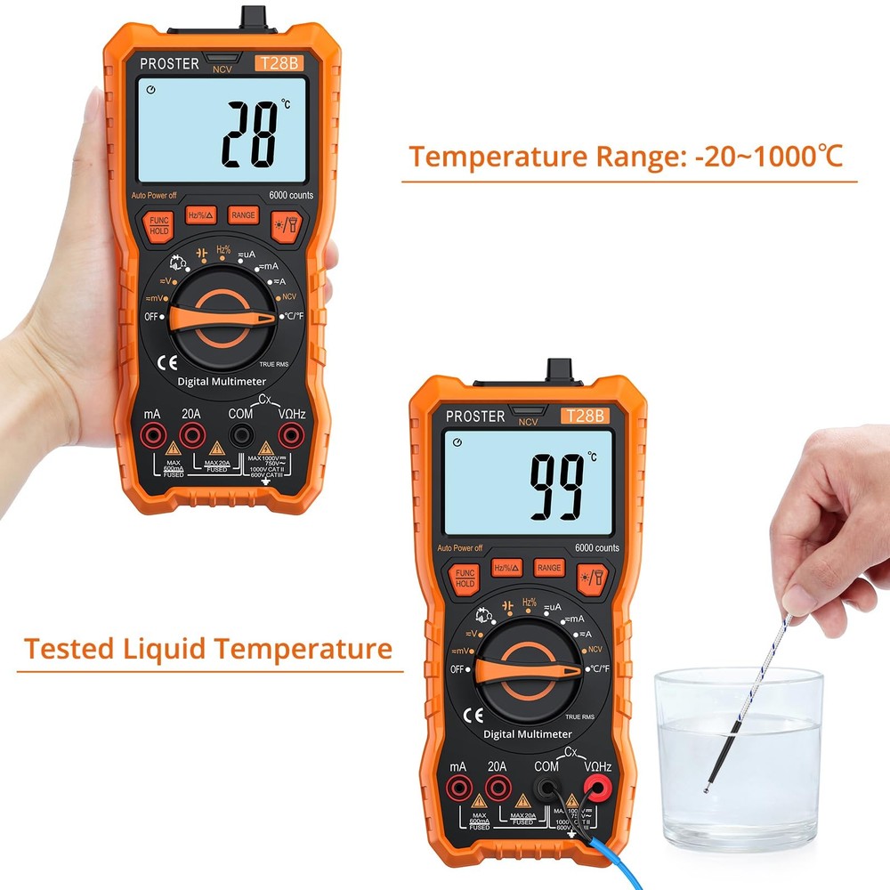 Digital Multimeter 6000 Count - TRMS Voltmeter Multimetro Digital Auto Range ...