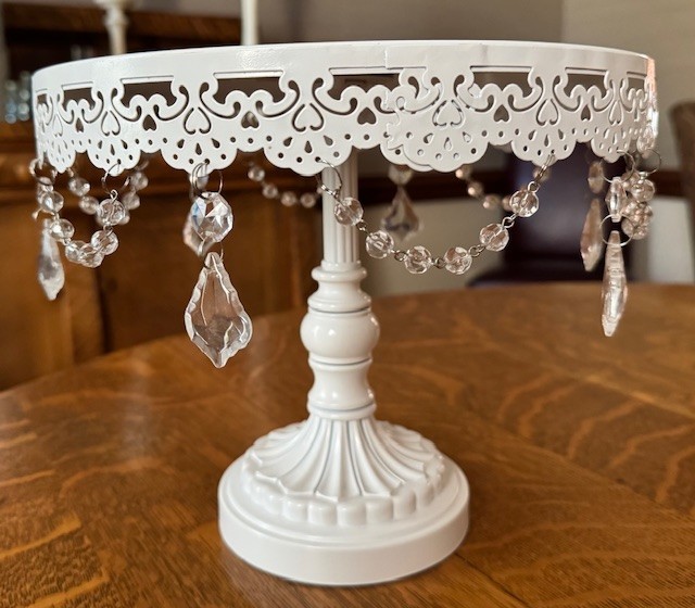 Three-Piece White Dessert Display Set: