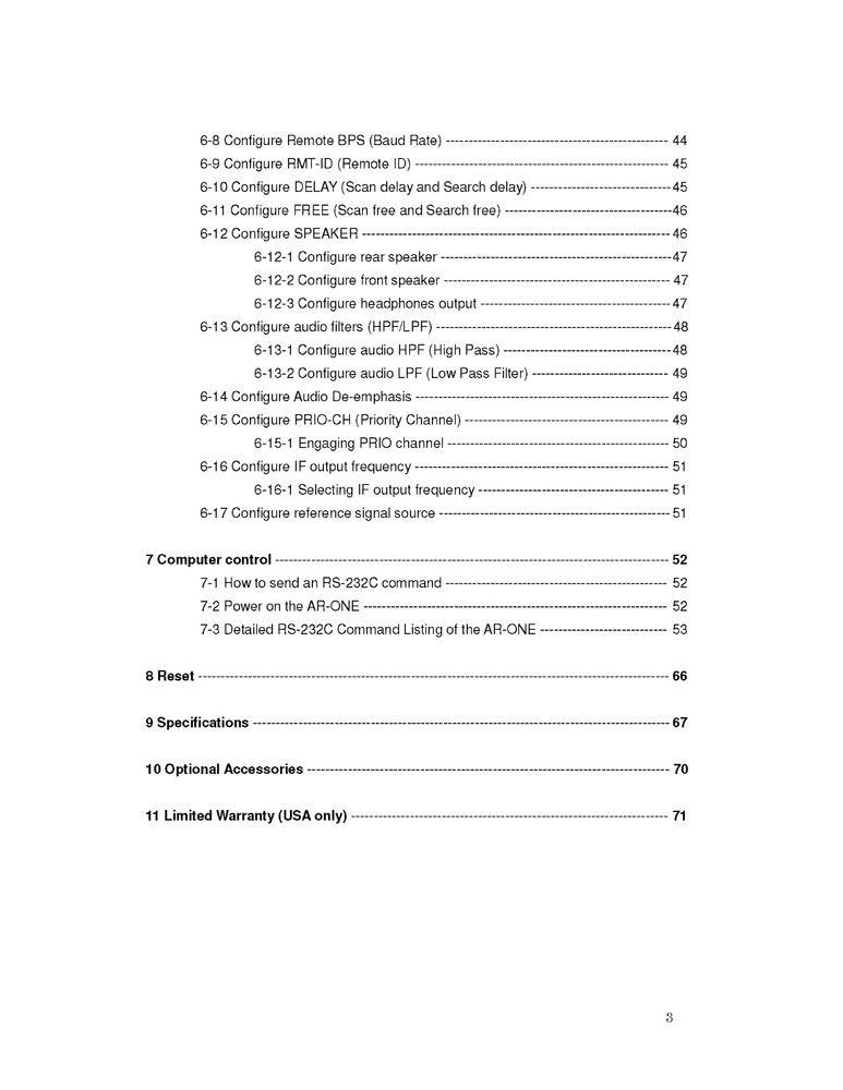 AOR AR ONE Operating Manual: 75 Pages, Coil Bound, Protective Covers