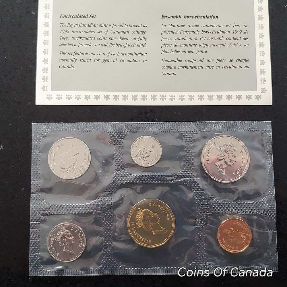 1992 Canada Prooflike 6 Coin Original Set Multiple Sets Available #coinsofcanada
