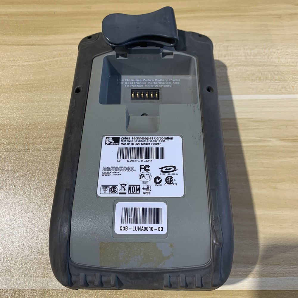 5 UNITS Zebra QL320 Wireless Mobile Thermal Barcode Printer Portable
