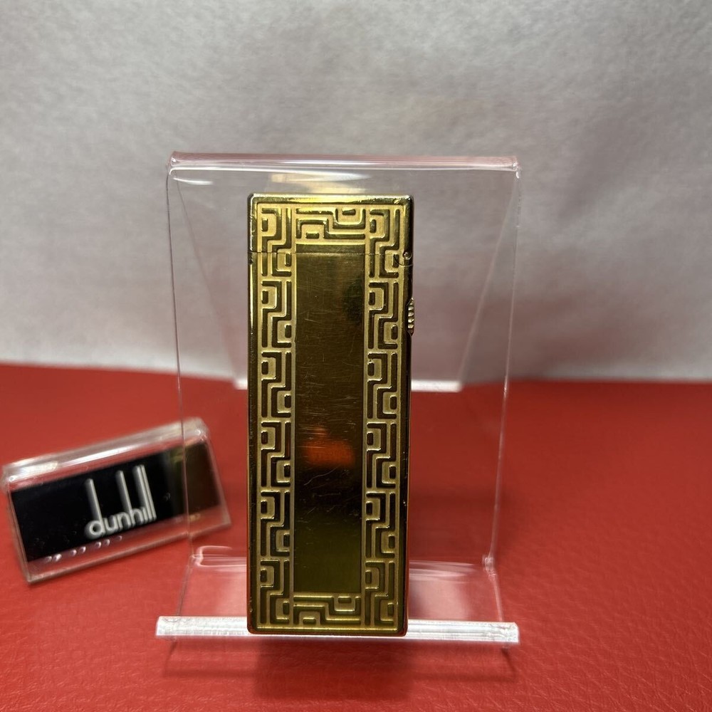 Overhauled Dunhill Rollagas lighter Gold d logo without box