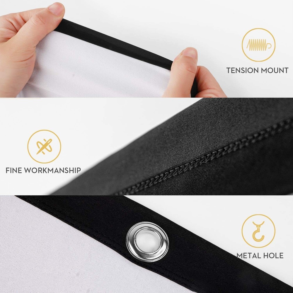 150 Inch 16:9 Double Layer Projection Screen Polyester Material 1.5 Gain Fron