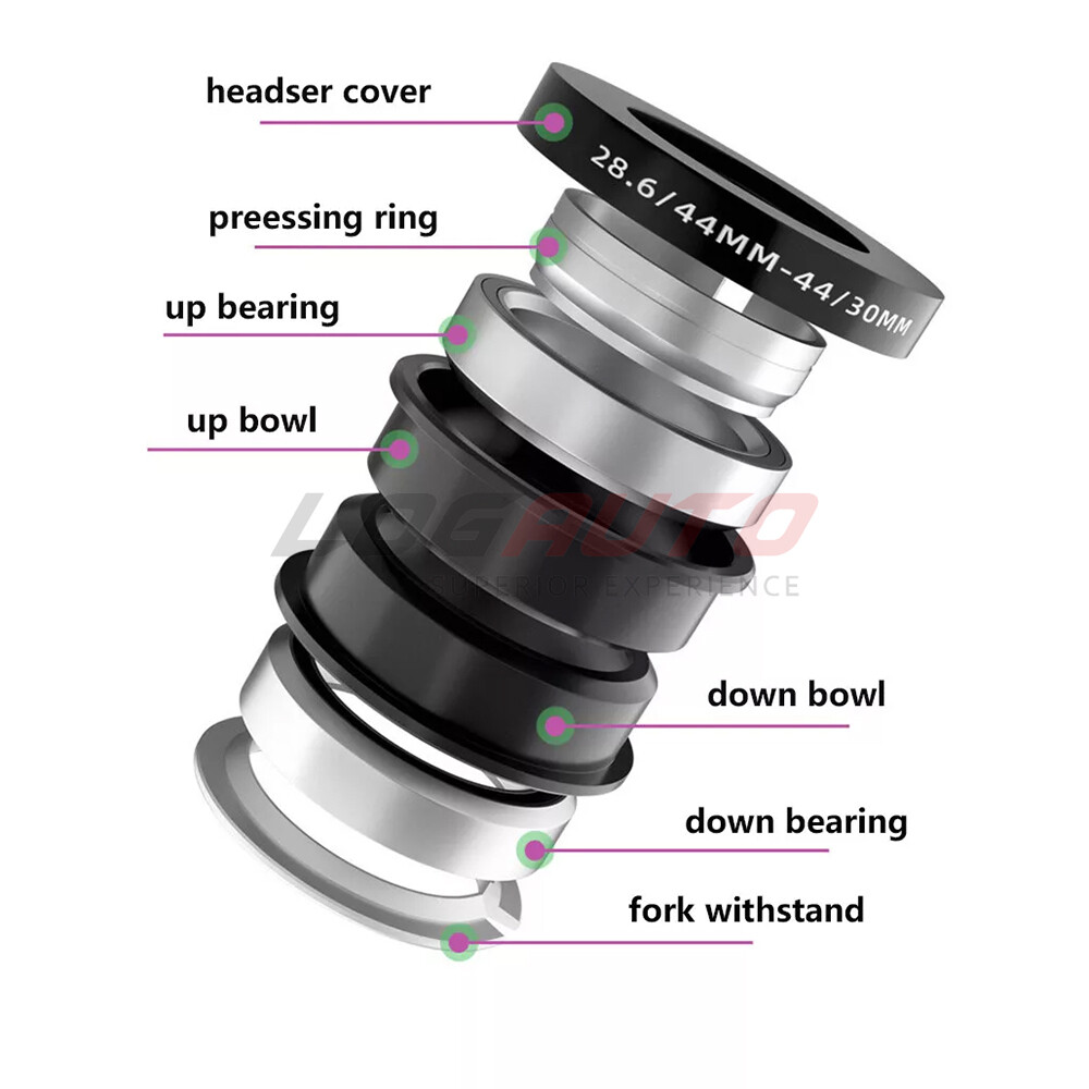 Threadless Headset Set Folding Bike Bicycle External Bearing Bowl Fork Steering