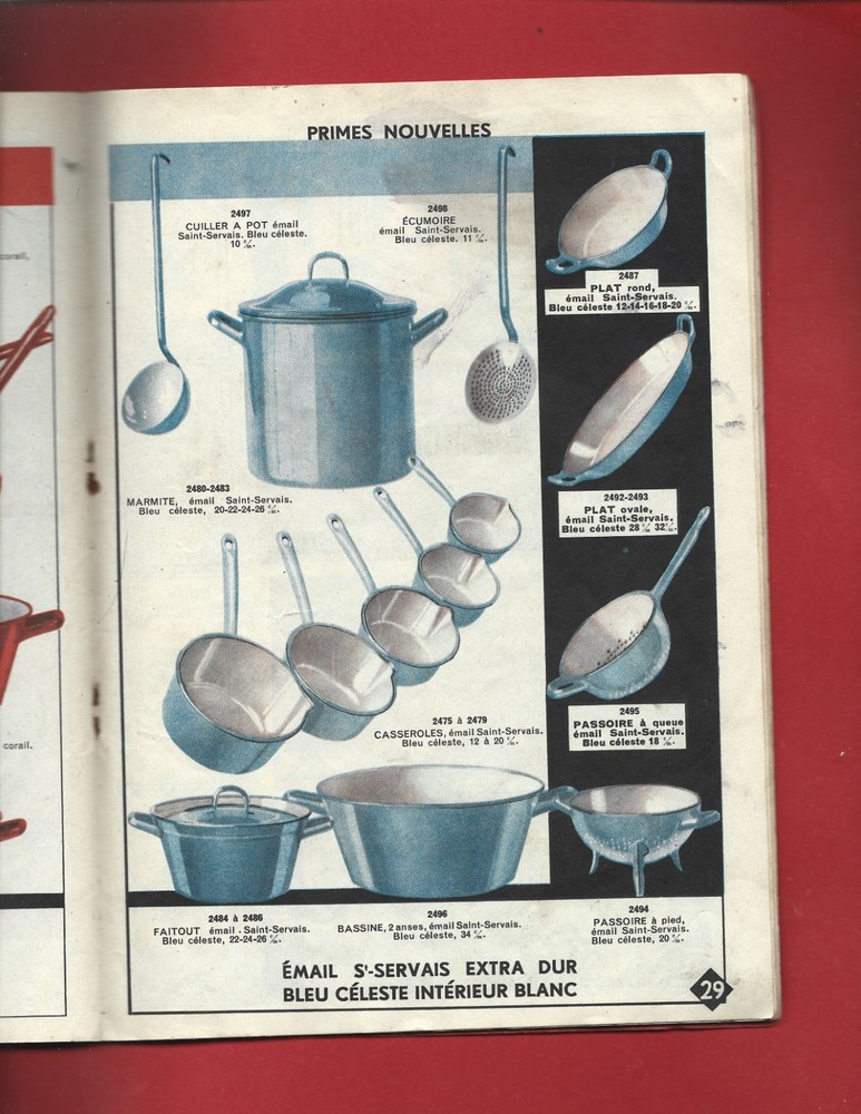 1937 CATALOGUE LES ECOS
