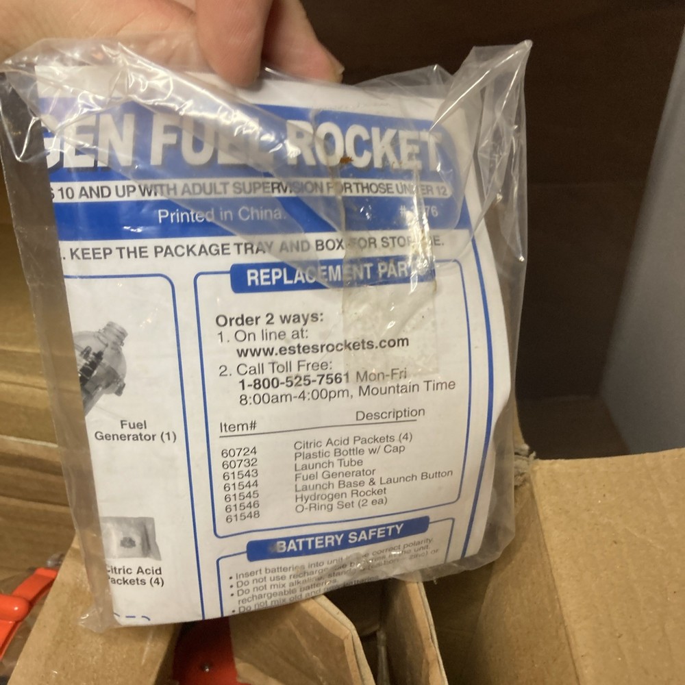 Estes Hydrogen Rocket Kit - New In Opened Box