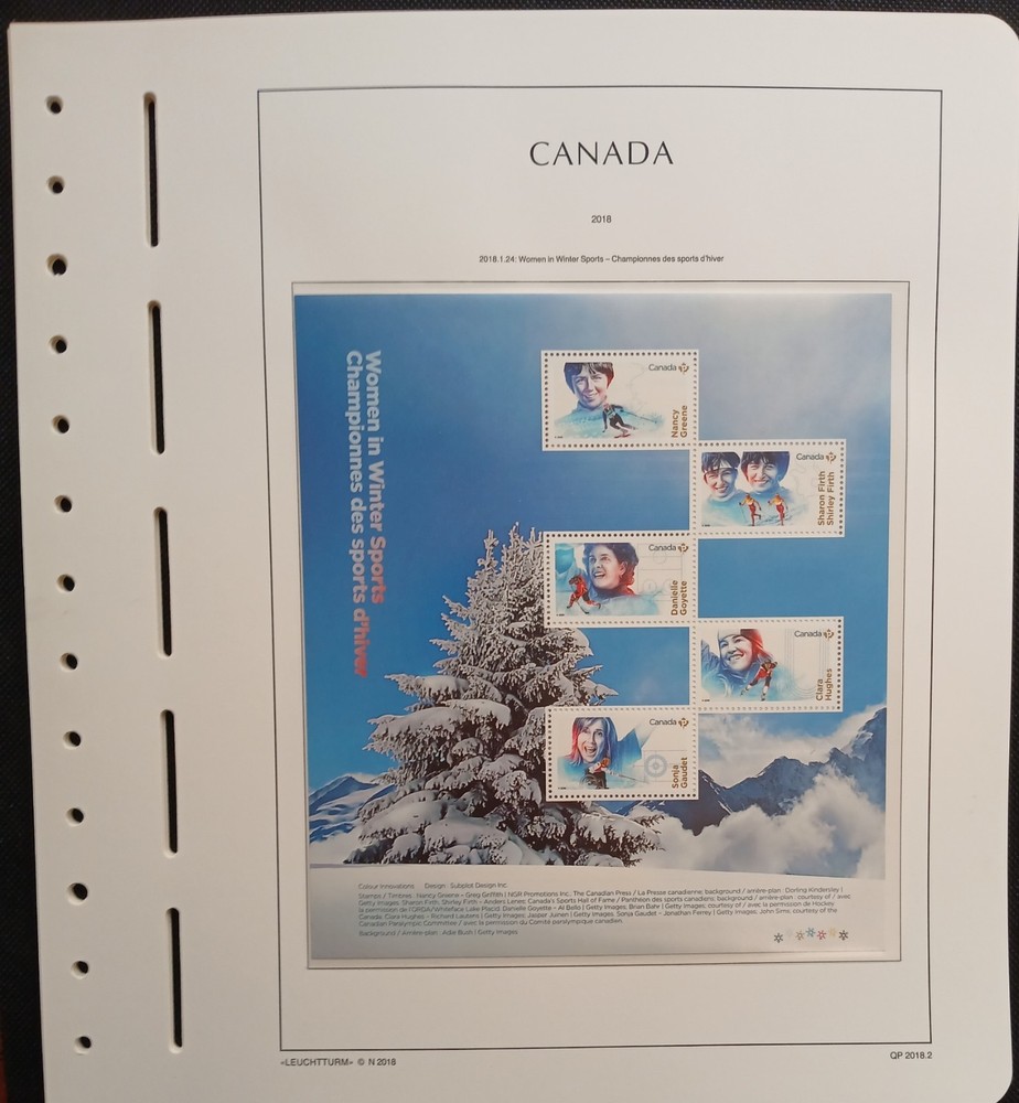 2018 Canada Year Set On Lighthouse/Leuchtturm Hingless Pages