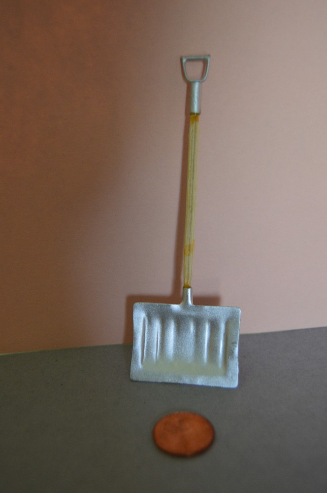 Miniature Snow Shovel in 1:12 doll scale
