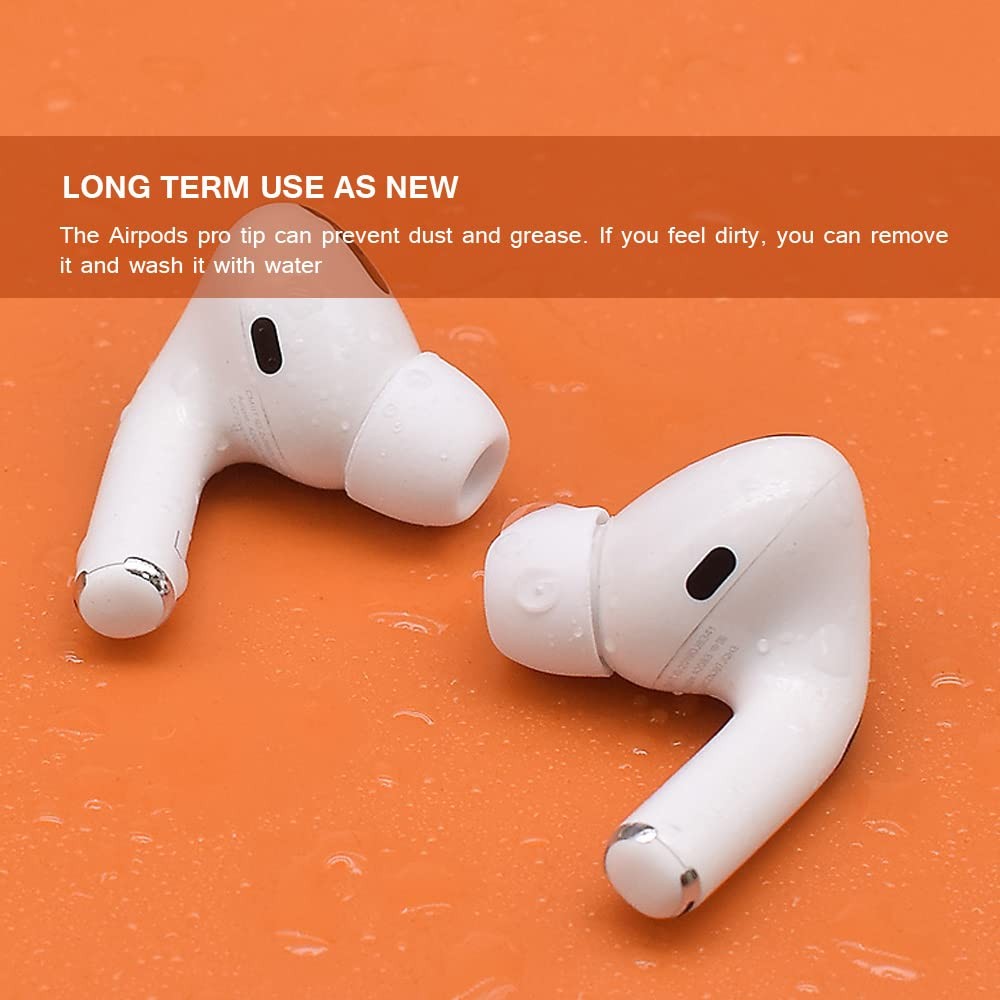 Replacement Ear Tips for AirPods Pro with Noise Reduction Hole, White
