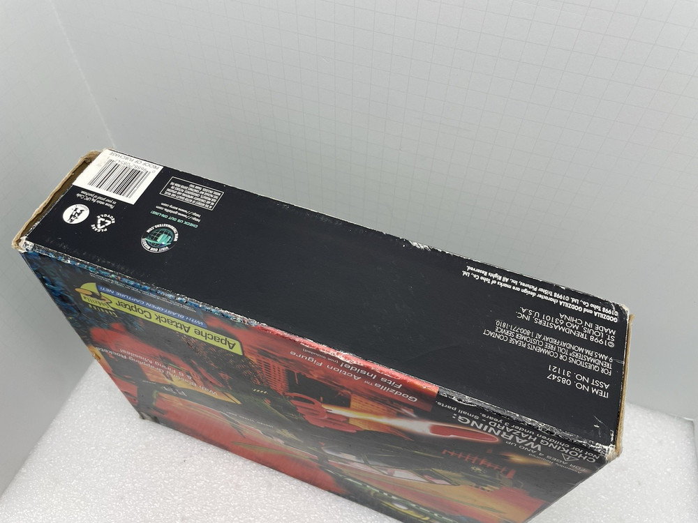 GODZILLA APACHE ATTACK COPTER TOY IN BOX 1998 TRENDMASTERS