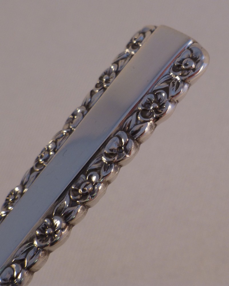 Romance-International Sterling Pierced Table Serving Spoon