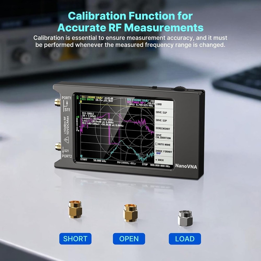 Advanced Antenna Analyzer with Improved Frequency Algorithm and Touch Display