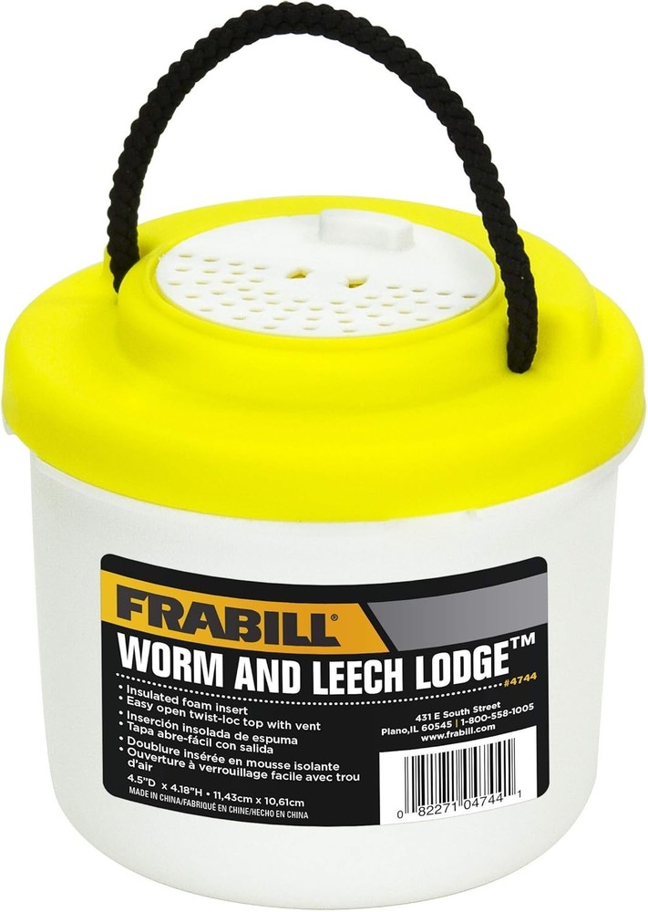 Frabill 4744 Compact Live Bait Container, Yellow/White One Size,
