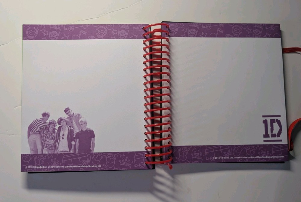 One Direction 1D Spiral Notebook Journal Planner & Notebook with Stickers