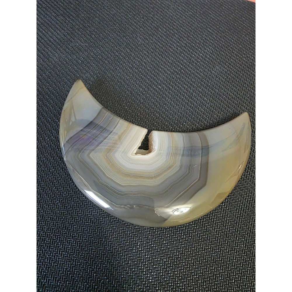 Agate Druzy Moon Crescent Moon