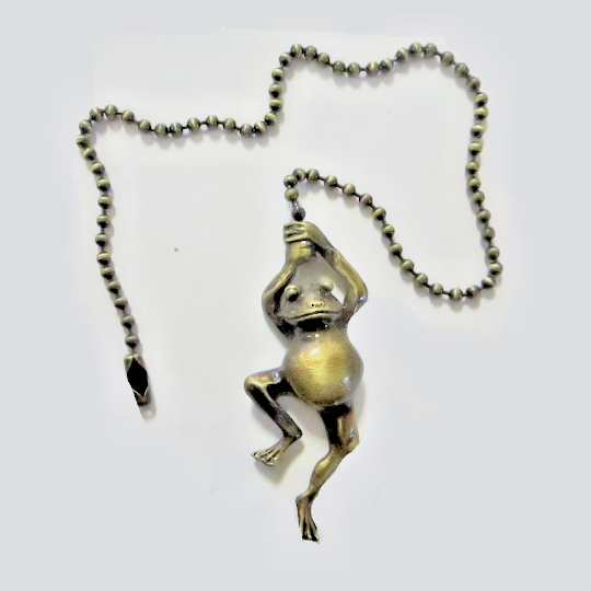 FROG FAN PULL CHAIN- ANTIQUE BRASS