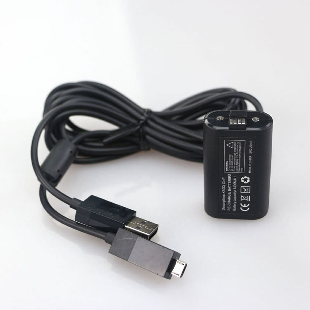 Rechargeable Battery Pack for Xbox One S Wireless Controller + USB Cable