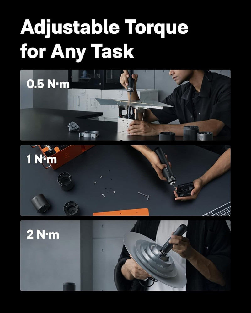 Smart Electric Screwdriver Set 6 Torque Settings Cordless Power Tool 30 Bits Kit
