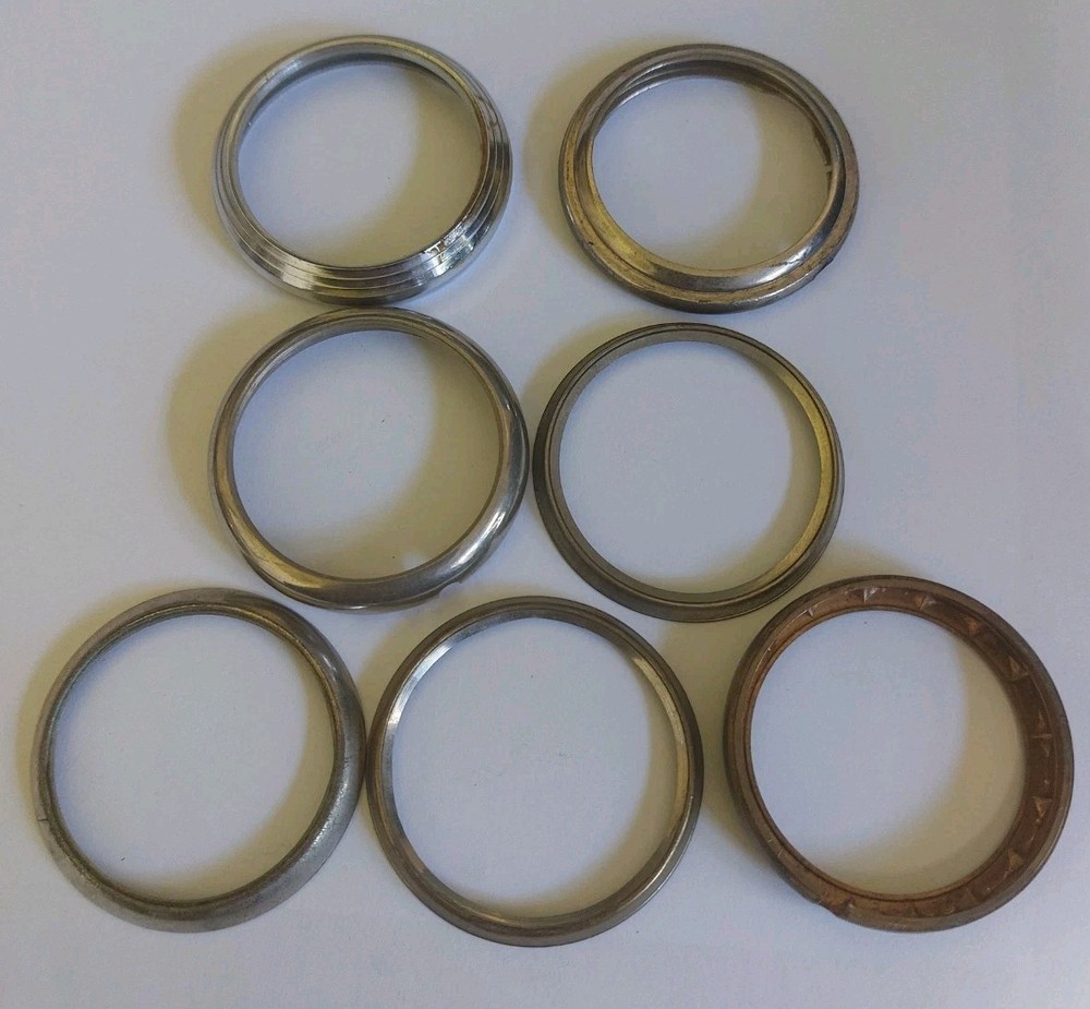 7 Vintage Pocket Watch Case Rings