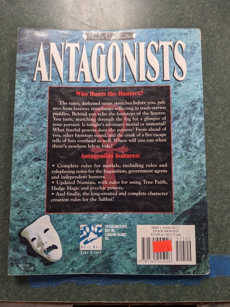 Antagonists 5020 Mind's Eye Theatre white wolf