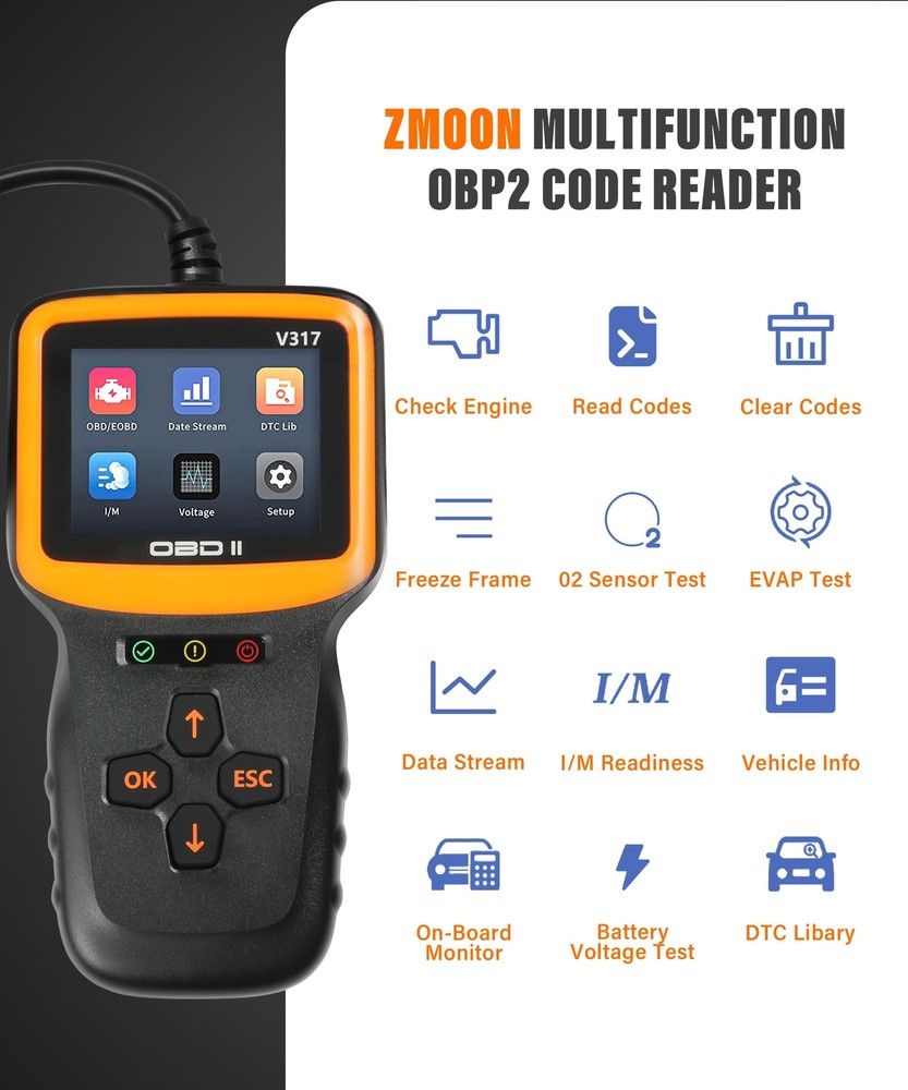 Yakefly Obd2 Scanner Diagnostic Toolcar Obd2 Scanner Code Reader Engine Fault Co
