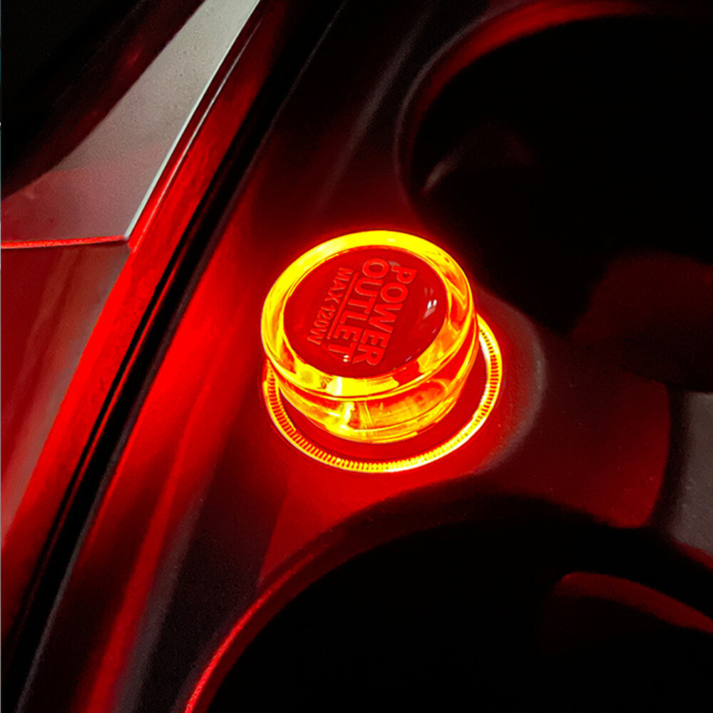 Car Interior Cigarette Lighter Cover Power Outlet Button Socket Plug Cap Cover