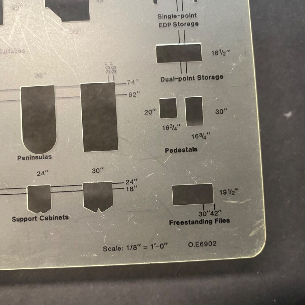 Vintage Herman Miller Ethospace Office Desk Template Tool 0.E6902