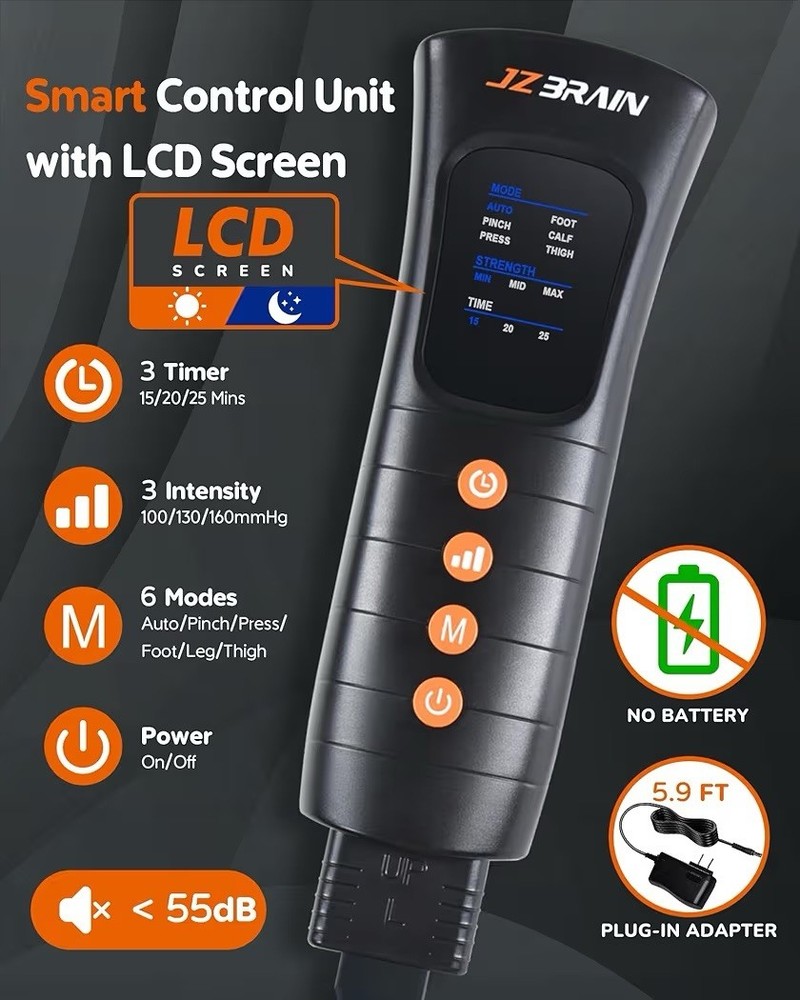 ✅ Sequential Air Compression Recovery System: Professional Full Leg Compression