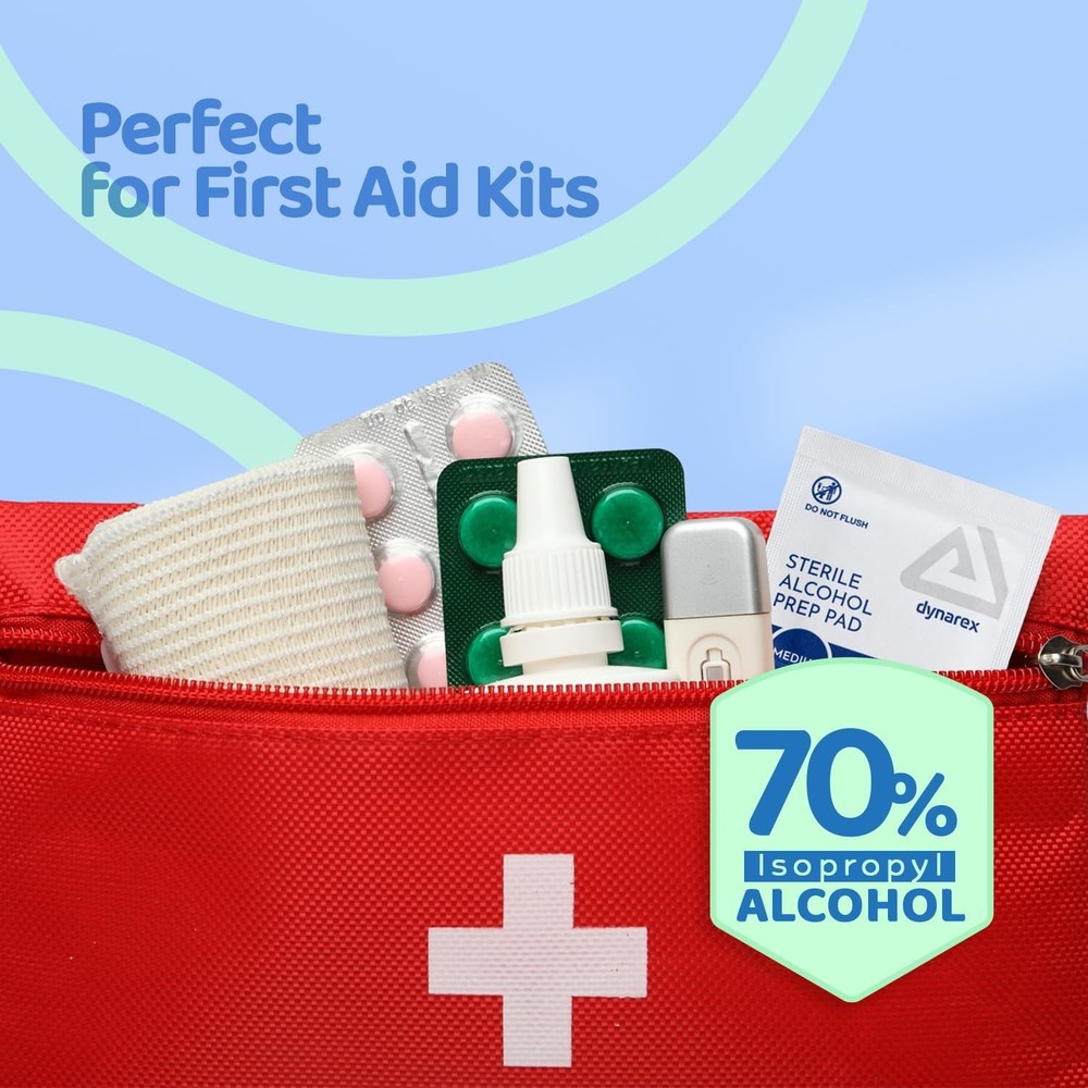 DynaSafety Sterile Prep Pads - Medium - 70% Isopropyl