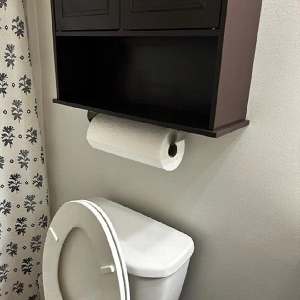 Paper Towel Holder Under Cabinet Wall Mount Rack Multi-Purpose Home Kitchen Use