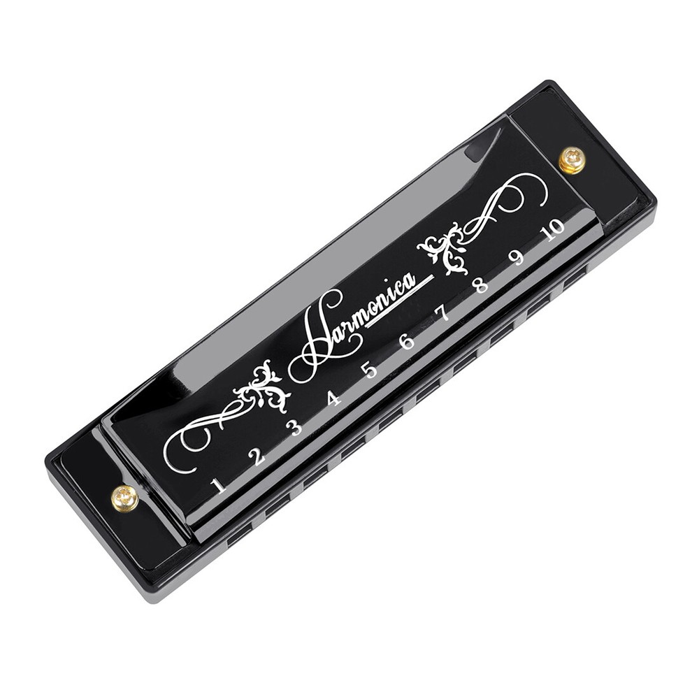 New 10Hole Blues Harmonica C Key Professional Protable ❤ Party Gift US