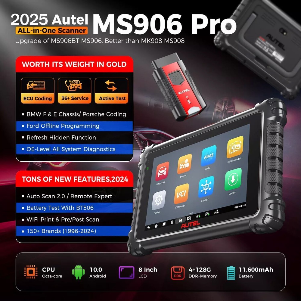 Autel MaxiSys MS906 Pro Coding Full System Diagnostic Scanner Tool as MK906S PRO