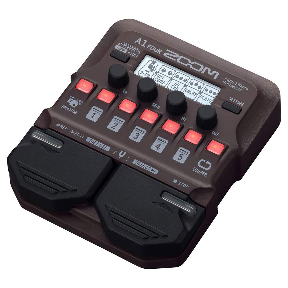 Zoom A1 Four Multi Effect Processor w/ Headphones, Adapter & Cable