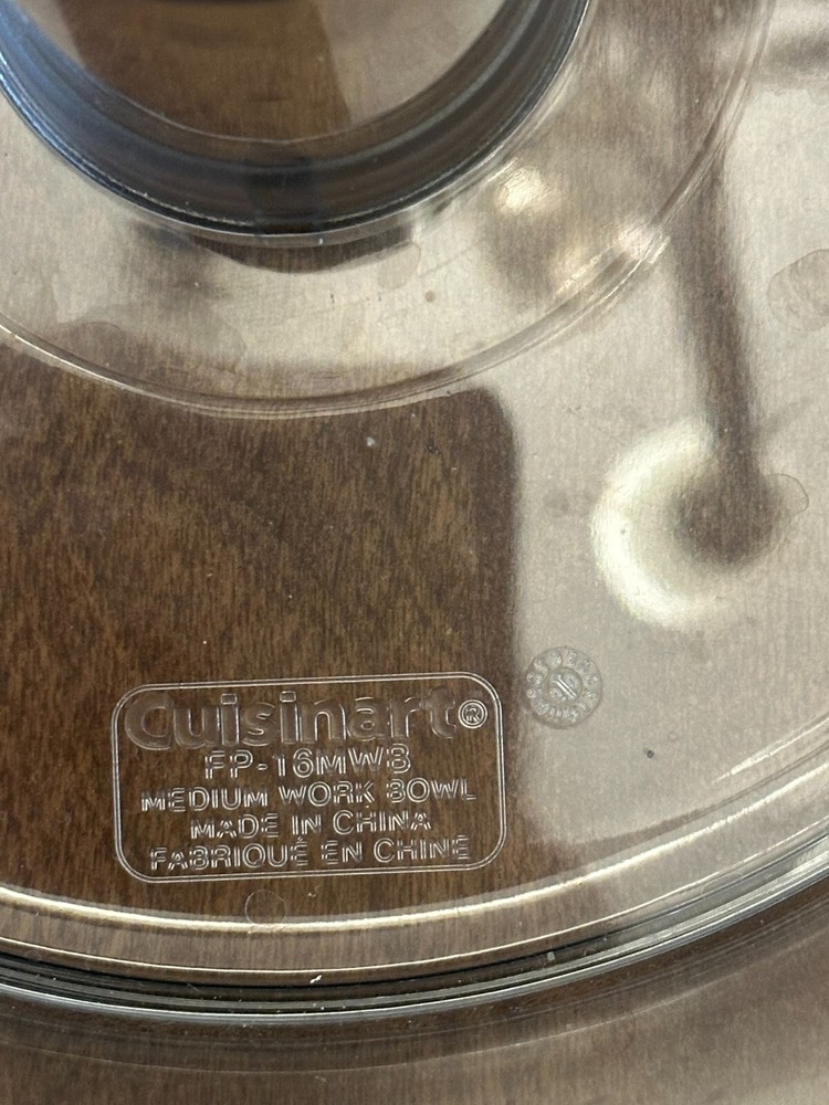 Cuisinart Food Processor Elite Medium 10 Cup Mixing Work Bowl FP-16MWB Genuine