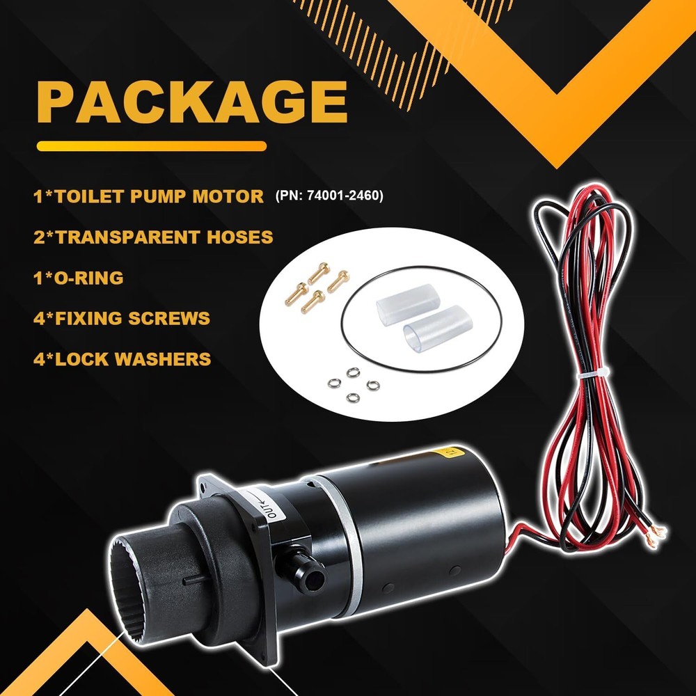 Replace for Jabsco 37041-0010 Marine Toilet Macerator Sub Assembly Kit (12-Volt)