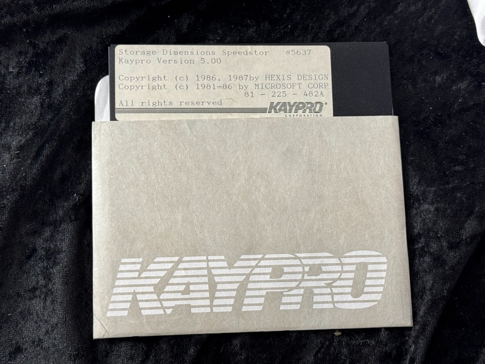 Storage Dimensions Speedstor Kaypro Version 5.0 - 5.25 Media