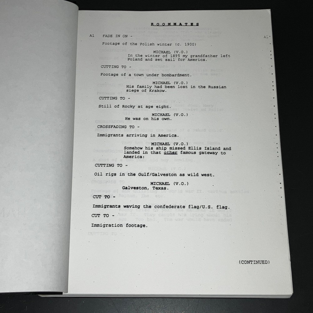 ROOMMATES (7/30/93) Interscope Script / White Page Revisions / Peter Yates + COA