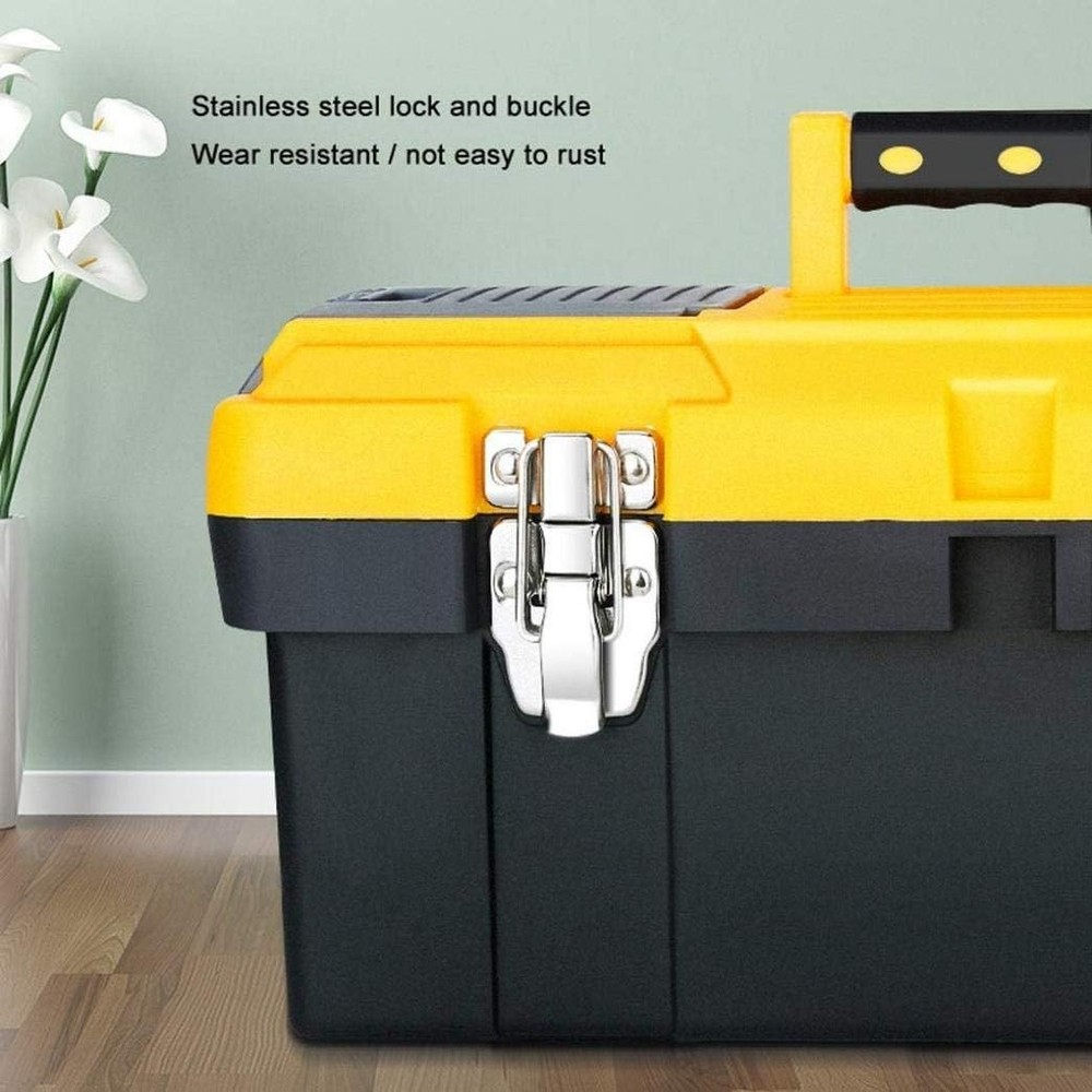 Portable Tool Box - Rugged Tool Storage, Durable Plastic Parts Organizer with St