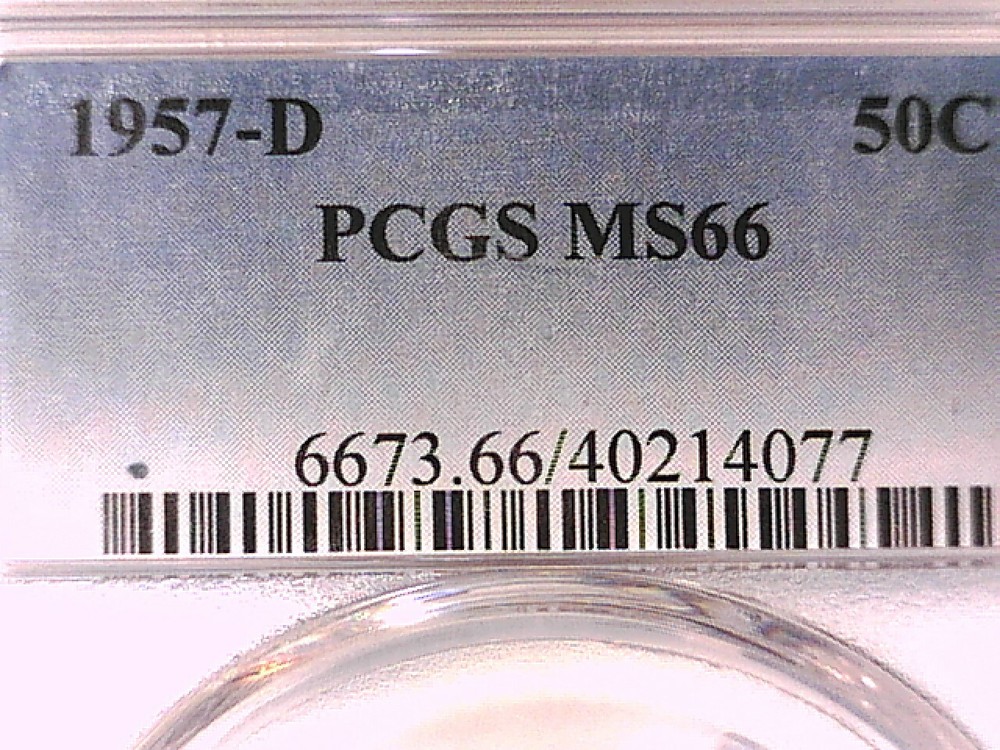 1957 D Franklin Half Dollar PCGS MS 66 40214077
