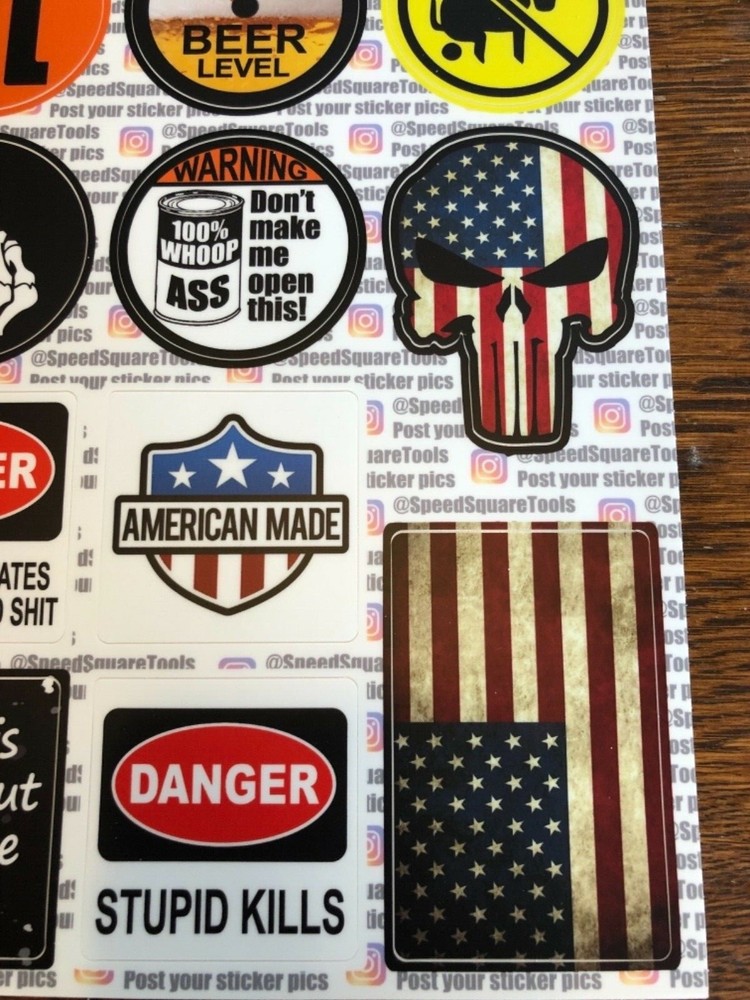 Hard Hat Stickers | 20 Pack | Tools, Construction, Union, Helmet, Hilarious, fun