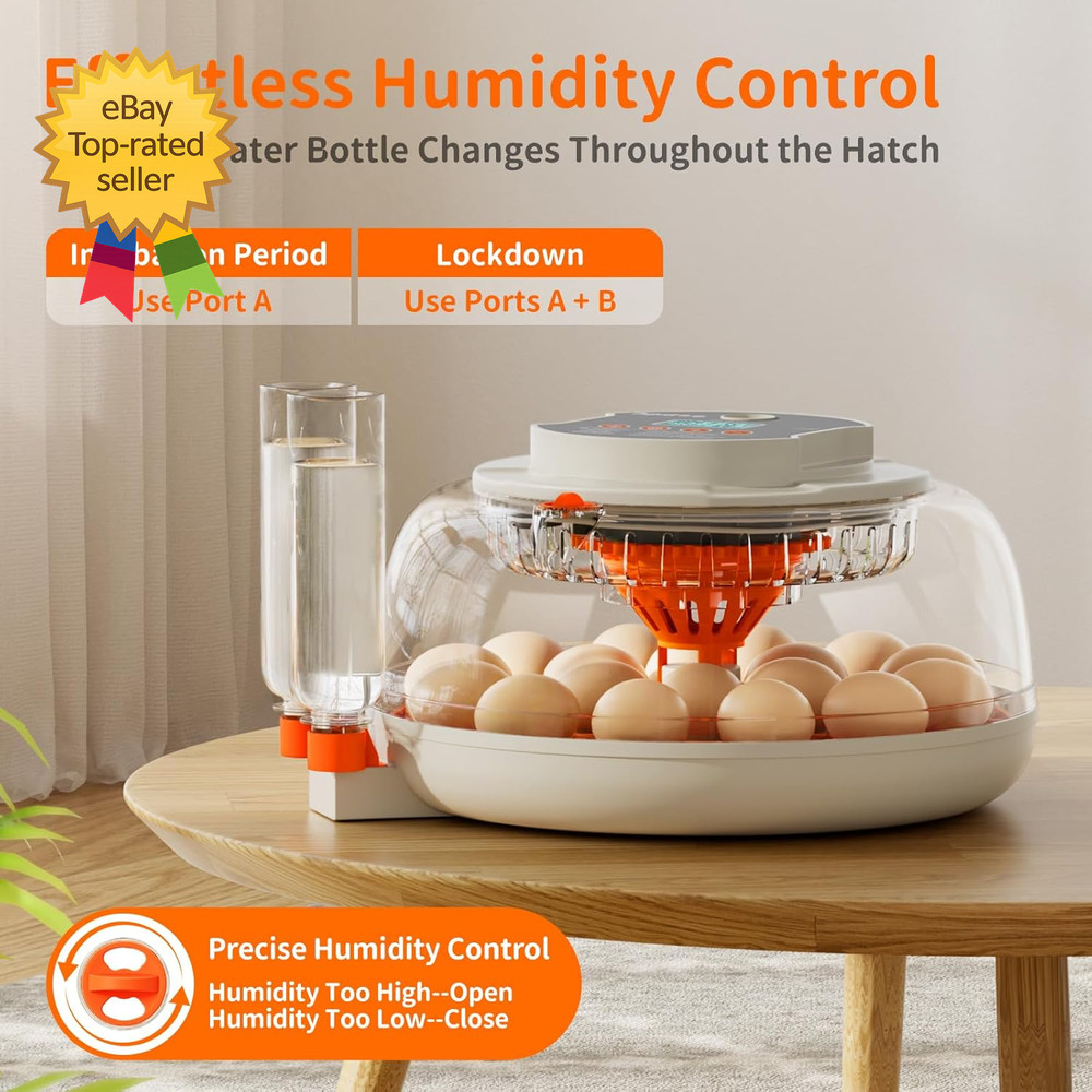 Egg Incubators for Hatching Eggs Temperature and Humidity Control Automatic Egg