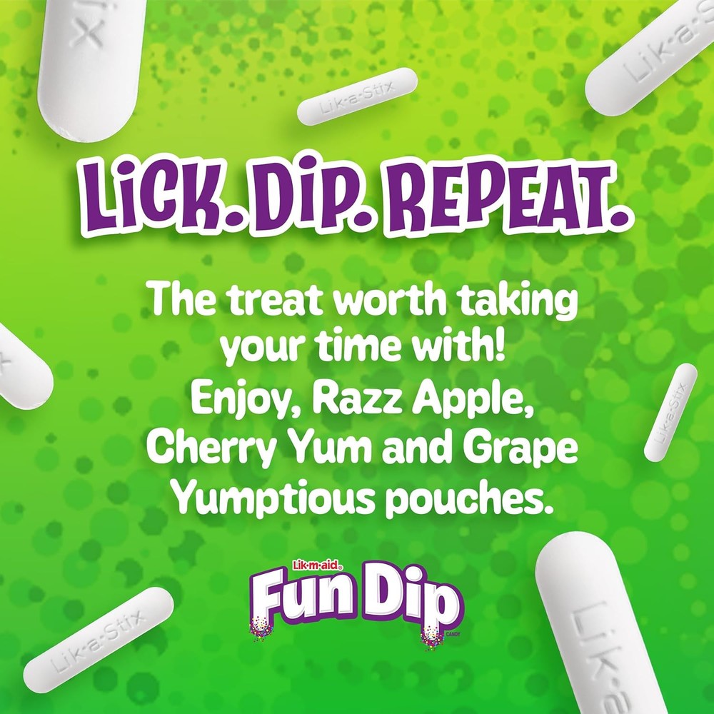 Wonka Fun Dip, Assorted Flavor Party Pack, 0.43 Ounce Packets (48 Count)