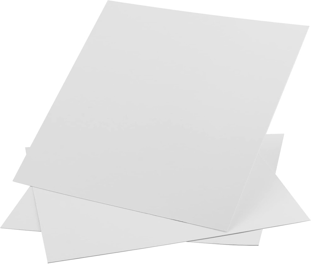 50 Sheets 12 X 12 Inch White Chipboard, 1MM Thick Medium Weight Chipboard Sheets