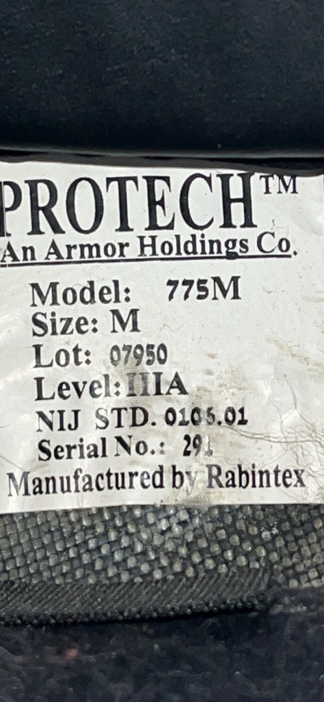 Protech Rabintex Black Tactical Helmet Medium